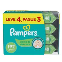 Lenço Pampers Aloe Vera 192 unidades