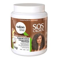 Creme para Pentear Salon Line S.O.S Cachos Óleo de Coco 1kg