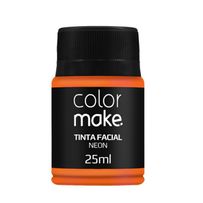 Tinta Líquida Facial Colormake Fluorescente Neon Laranja 25ml