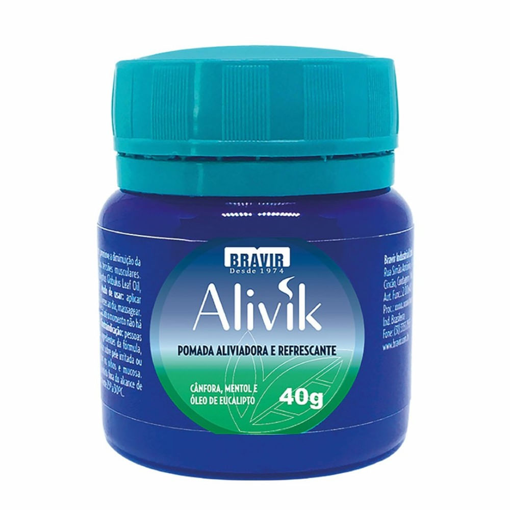 Pomada Aliviadora e Refrescante Bravir Alivik 40g