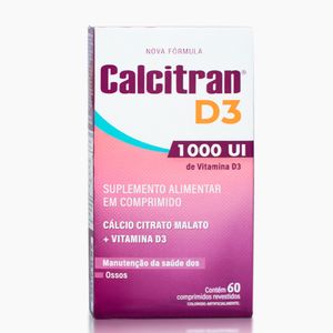 Calcitran D3 1.000UI Cálcio Citrato Malato com Vitamina D 60 Comprimidos
