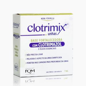 Base Fortalecedora com Clotrimazol e Nanotecnologia Clotrimix Unhas 7ml