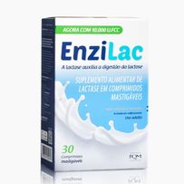 Enzilac 10.000 FCC Enzima Lactase 30 Comprimidos Mastigáveis
