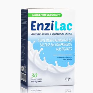 Enzilac 10.000 FCC Enzima Lactase 30 Comprimidos Mastigáveis