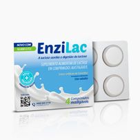 Enzilac 10.000 FCC Enzima Lactase 4 Comprimidos Mastigáveis