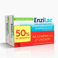 Enzilac 10.000 U.FCC Enzima Lactase 2 Unidades com 30 Comprimidos Mastigáveis Cada