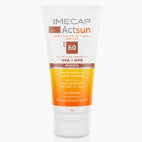 Protetor Solar Facial Imecap Actsun FPS60 Cor Morena com Ácido Hialurônico 50g