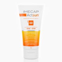 Protetor Solar Facial Imecap Actsun FPS60 Sem Cor com Ácido Hialurônico 50g