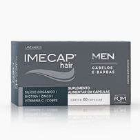 Vitaminas para Cabelos e Barbas do Homem Imecap Hair Men 60 Cápsulas