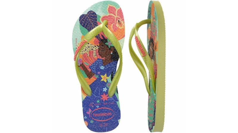 Sandália Havaianas Kids Slim Princess Verde Matcha 31/32