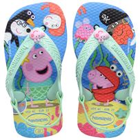 Sandália Havaianas Baby Peppa Pig Azul Lavanda Tamanho 21