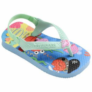 Sandália Havaianas Baby Peppa Pig Azul Lavanda Tamanho 21