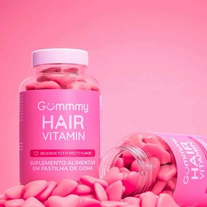 Suplemento Alimentar Gummmy Hair Vitamin Tuttu Frutti Cabelos e Unhas 60 Unidades