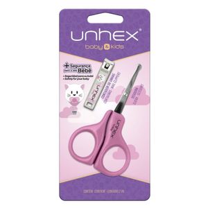 Kit para Unhas Merheje Unhex Baby e Kids Rosa 1 Tesoura + 1 Cortador de Unhas