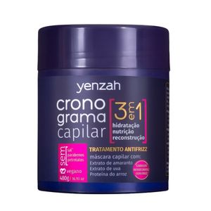 Máscara Capilar Yenzah Cronograma 3 em 1 Antifrizz 480g