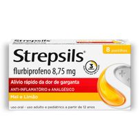 Pastilhas Para Garganta Strepsils Mel E Limão 8 Pastilhas