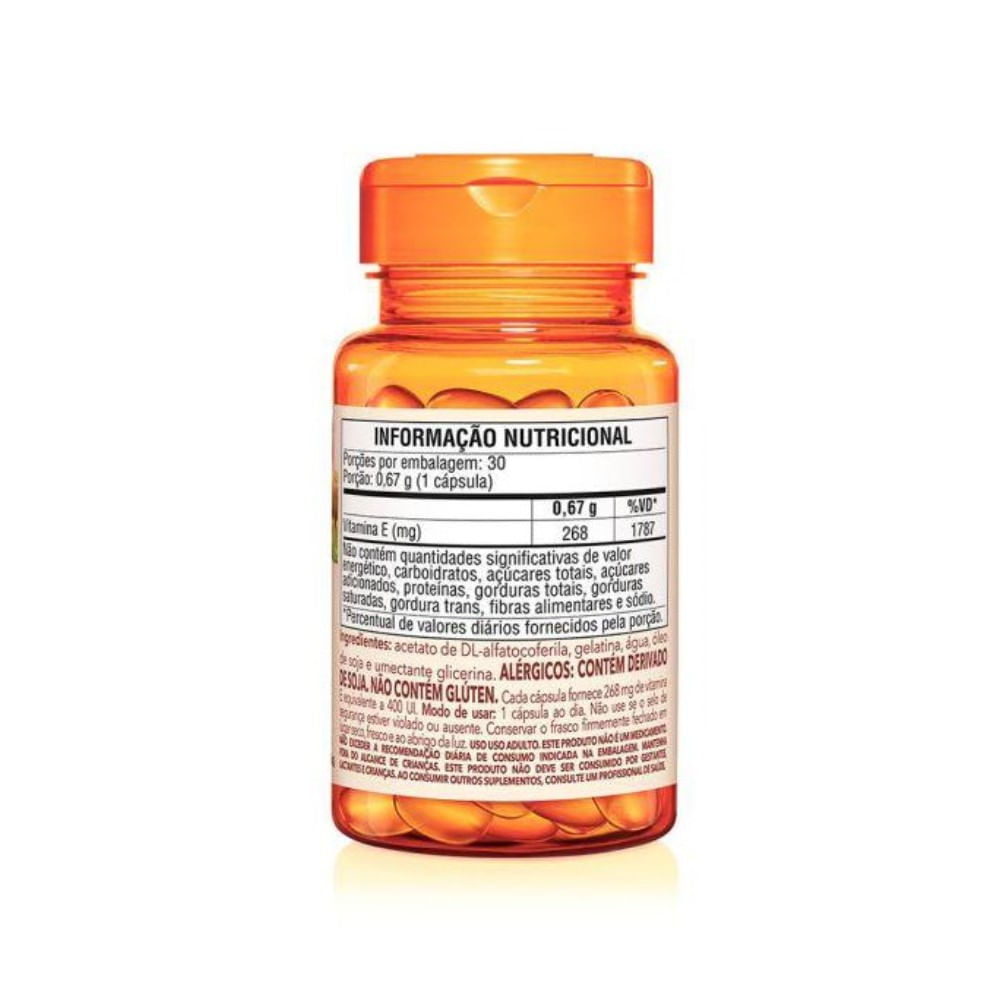 Encontraproduto.com.br - Suplemento Alimentar Sundown Vitamina E 400UI 30 Cápsulas