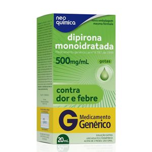 Dipirona Sódica 500mg/ml Neo Química Genérico Gotas 20ml