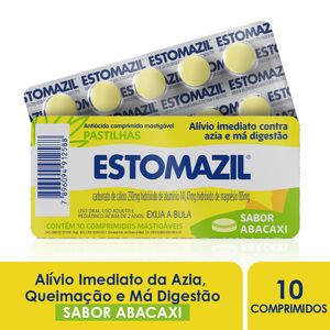 Antiácido Estomazil Abacaxi Pastilha 10 Comprimidos Mastigáveis