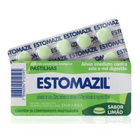 Antiácido Estomazil Limão Pastilha 10 Comprimidos Mastigáveis