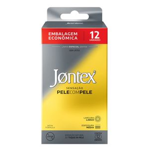 Preservativo Jontex Sensação Pele Com Pele 12 Unidades