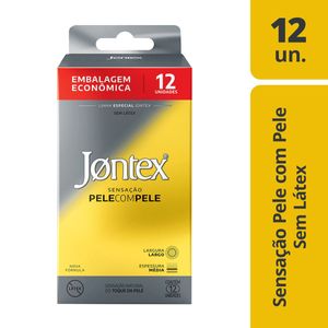 Preservativo Jontex Sensação Pele Com Pele 12 Unidades