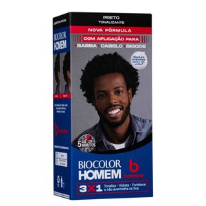 Tonalizante de Cabelo Masculino Biocolor Homem Bozzano Preto
