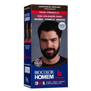 Tonalizante de Cabelo Masculino Biocolor Homem Bozzano Castanho Escuro