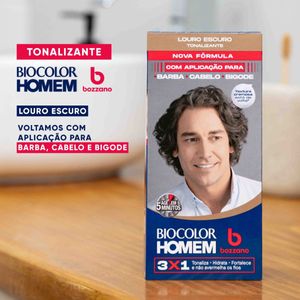 Tonalizante de Cabelo Masculino Biocolor Homem Bozzano Louro Escuro