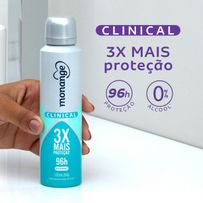 Desodorante Antitranspirante Aerosol Monange Clinical Revigorante Feminino 150ml