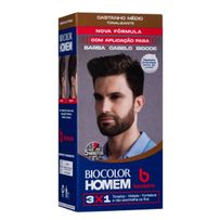 Tonalizante de Cabelo Masculino Biocolor Homem Bozzano Castanho Médio
