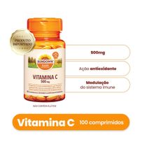 Suplemento Alimentar Sundown Vitamina C 500mg 100 Comprimidos
