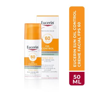 Protetor Solar Facial Eucerin Sun Creme Gel Oil Control FPS60 50ml