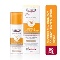 Protetor Solar Eucerin Pigment Control Tinted Médio Fps70 50ml