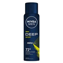 Desodorante Antitranspirante Aerossol Nivea Men Deep Sport MaxxTech Carvão Ativado 150ml