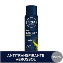 Desodorante Antitranspirante Aerossol Nivea Men Deep Sport MaxxTech Carvão Ativado 150ml