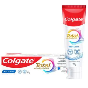 Creme Dental Colgate Total Whitening com Flúor 90g