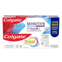 Kit Colgate Creme Dental Sensitive Pro Alivio Imediato Xtreme 110g + Creme Dental Total Clean Mint 90g