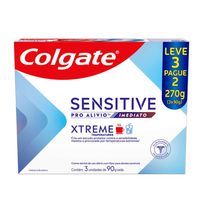 Creme Dental Colgate Sensitive Pro Alivio Imediato Xtreme 3 Unidades de 90g Cada