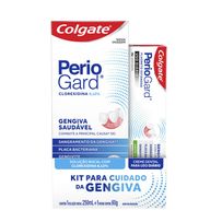 Kit Colgate Perio Gard Gengiva Saudável Solução Bucal 250ml + Creme Dental 60g