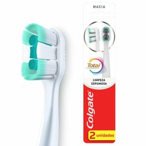 Escova Dental Colgate Total Foaming Clean Soft 2 Unidades