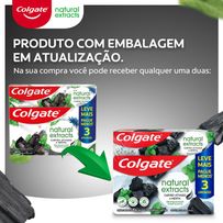 Creme Dental Colgate Natural Extracts Carvão Ativado e Menta 3 Unidades 90g