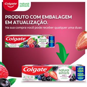 Creme Dental Colgate Natural Extracts Açaí E Frutas Vermelhas 140g