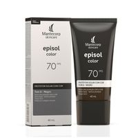 Protetor Solar Episol Color Tom 6 Negro Fps 70 40ml