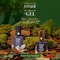 Esmalte Risqué Diamond Gel Cremoso Meu Jardim Mágico Poder que Floresce Roxo 9,5ml
