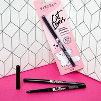Lapiseira para Olhos Vizzela Cat Lovers Ultra Black Cor Preta 0,24g