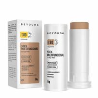 Protetor Solar Facial Beyoung Stick Multifuncional FPS80 Cor Bege Médio 14g
