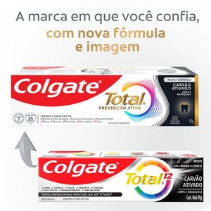 Creme Dental Colgate Total Carvão Ativado 140g