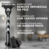 Aparelho de Barbear Gillette Mach3 Carbono 1 Unidade + 1 Carga