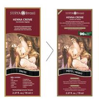 Tintura Henna Creme Surya Brasil Preto 70ml